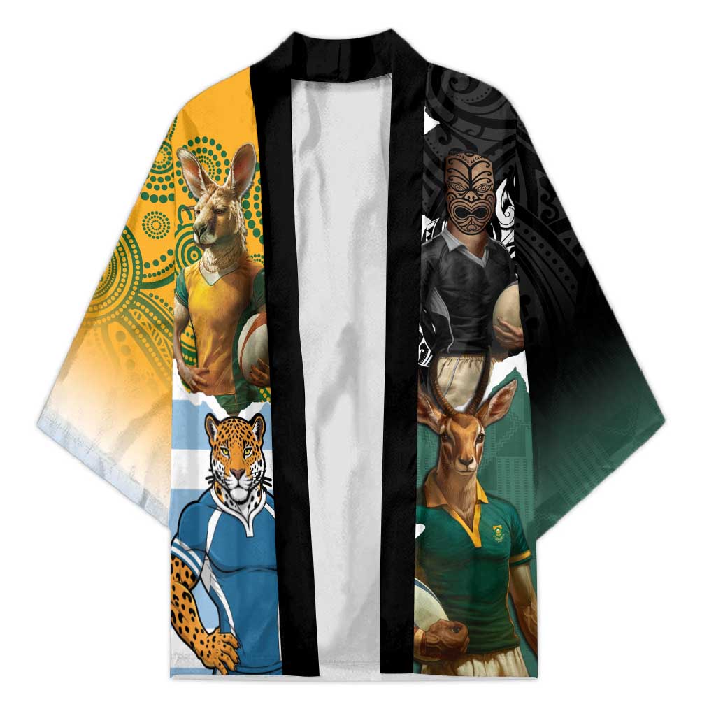 Personalised Rugby 2025 Championship Kimono Southern Hemisphere Countries Mascots - Polynesian Pride