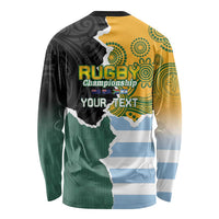 Personalised Rugby 2025 Championship Long Sleeve Shirt Southern Hemisphere Countries Mascots - Polynesian Pride
