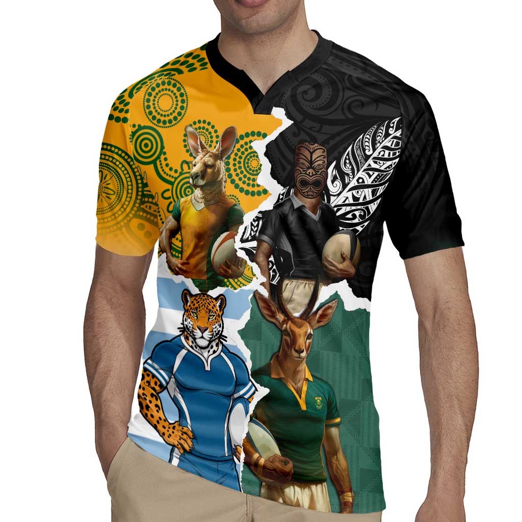 Personalised Rugby 2025 Championship Rugby Jersey Southern Hemisphere Countries Mascots - Polynesian Pride