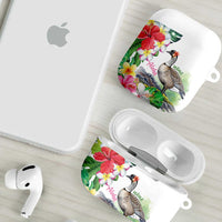 Aloha Hawaii Nene Goose AirPods Case Tropical Flowers Watercolor Stylized - Polynesian Pride