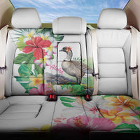 Aloha Hawaii Nene Goose Back Car Seat Cover Tropical Flowers Watercolor Stylized - Polynesian Pride