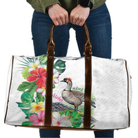 Aloha Hawaii Nene Goose Travel Bag Tropical Flowers Watercolor Stylized - Polynesian Pride