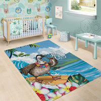 Aloha Hawaii Shaka Nene Goose Area Rug Surfing Take It Easy - Polynesian Pride