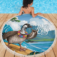 Aloha Hawaii Shaka Nene Goose Beach Blanket Surfing Take It Easy - Polynesian Pride