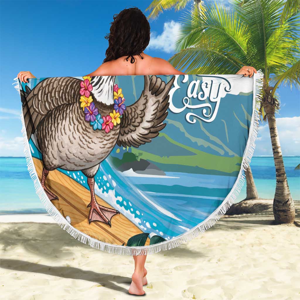 Aloha Hawaii Shaka Nene Goose Beach Blanket Surfing Take It Easy - Polynesian Pride