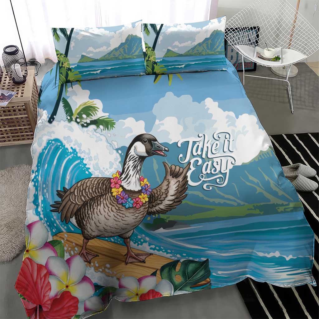 Aloha Hawaii Shaka Nene Goose Bedding Set Surfing Take It Easy - Polynesian Pride