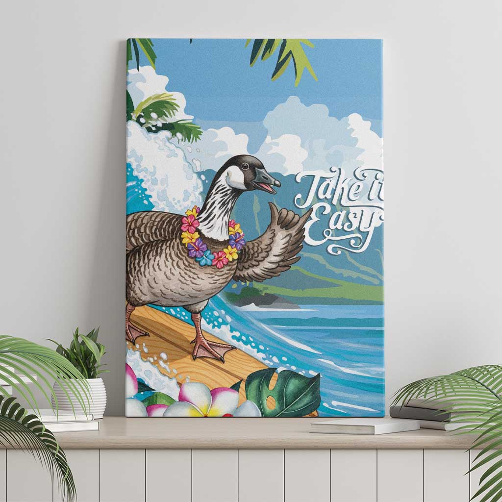 Aloha Hawaii Shaka Nene Goose Canvas Wall Art Surfing Take It Easy - Polynesian Pride