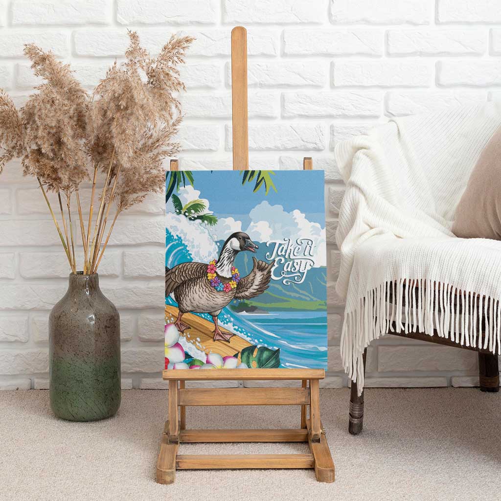Aloha Hawaii Shaka Nene Goose Canvas Wall Art Surfing Take It Easy - Polynesian Pride