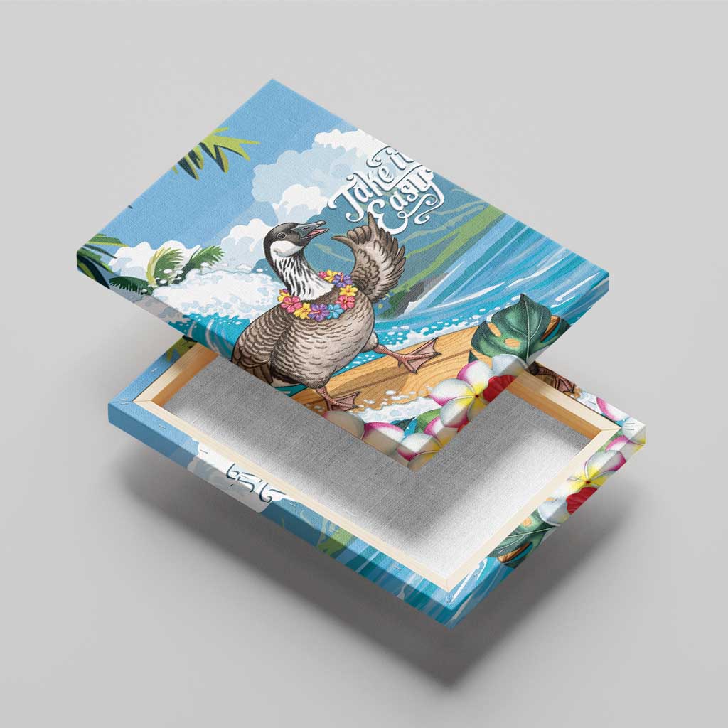 Aloha Hawaii Shaka Nene Goose Canvas Wall Art Surfing Take It Easy - Polynesian Pride