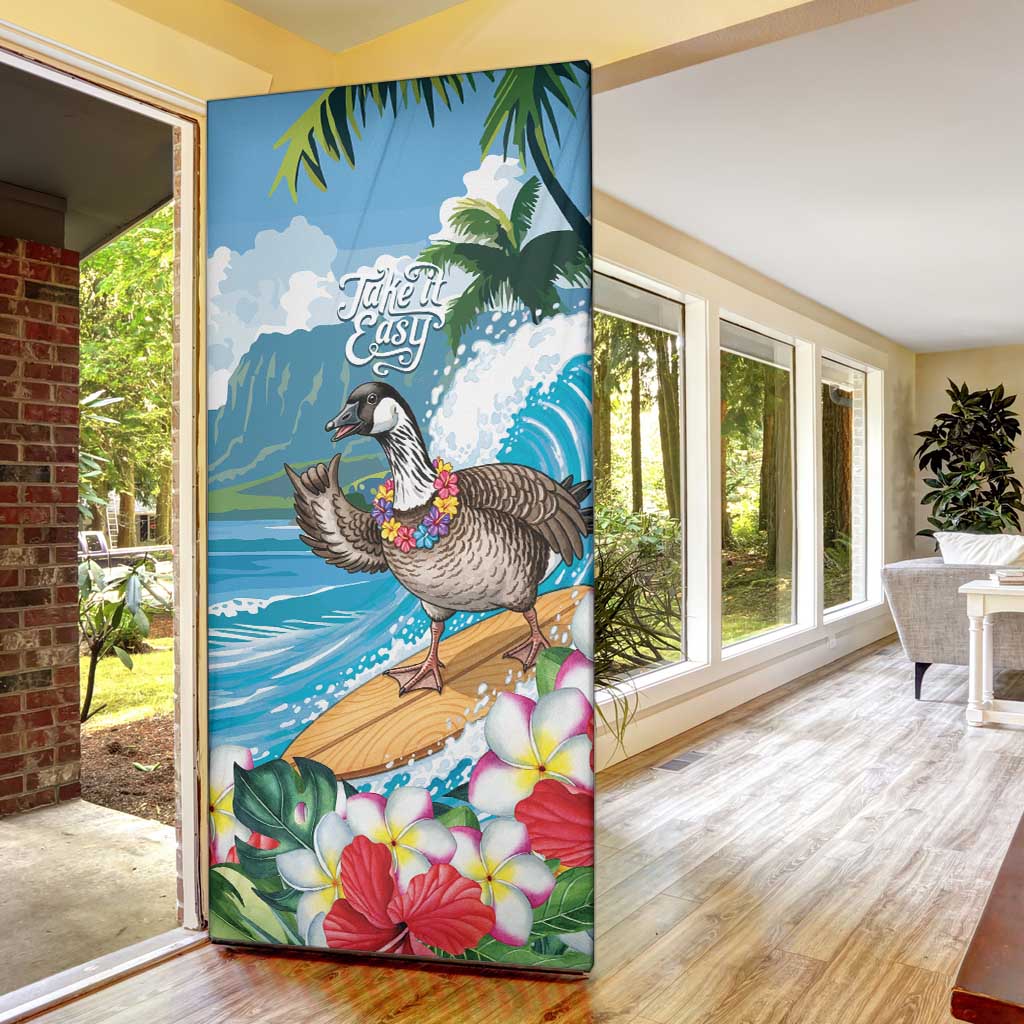 Aloha Hawaii Shaka Nene Goose Door Cover Surfing Take It Easy - Polynesian Pride