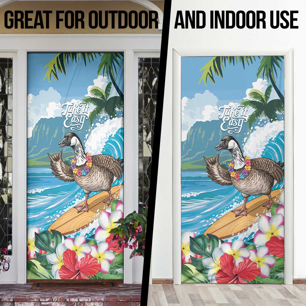 Aloha Hawaii Shaka Nene Goose Door Cover Surfing Take It Easy - Polynesian Pride