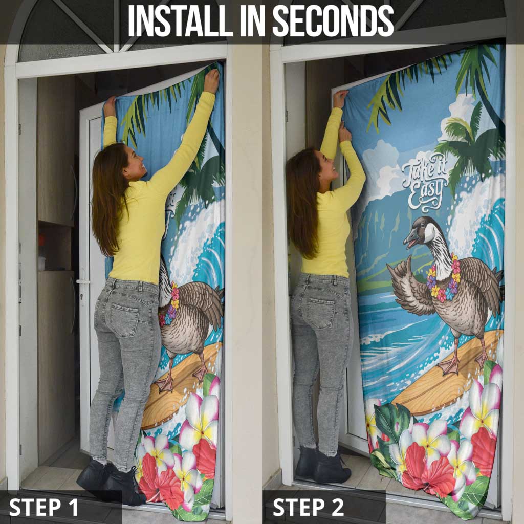 Aloha Hawaii Shaka Nene Goose Door Cover Surfing Take It Easy - Polynesian Pride