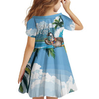 Aloha Hawaii Shaka Nene Goose Family Matching Mermaid Dress and Hawaiian Shirt Surfing Take It Easy - Polynesian Pride