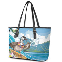 Aloha Hawaii Shaka Nene Goose Leather Tote Bag Surfing Take It Easy - Polynesian Pride