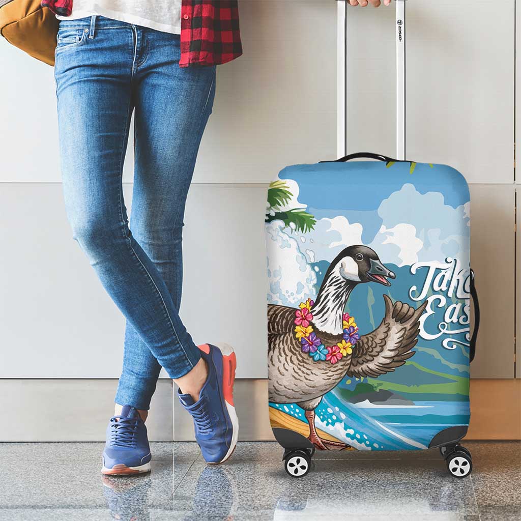 Aloha Hawaii Shaka Nene Goose Luggage Cover Surfing Take It Easy - Polynesian Pride