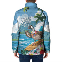 Aloha Hawaii Shaka Nene Goose Padded Jacket Surfing Take It Easy - Polynesian Pride