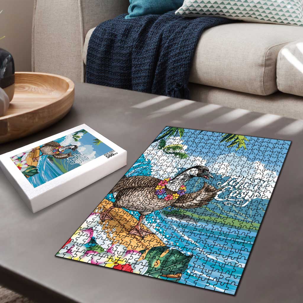 Aloha Hawaii Shaka Nene Goose Puzzle Surfing Take It Easy - Polynesian Pride