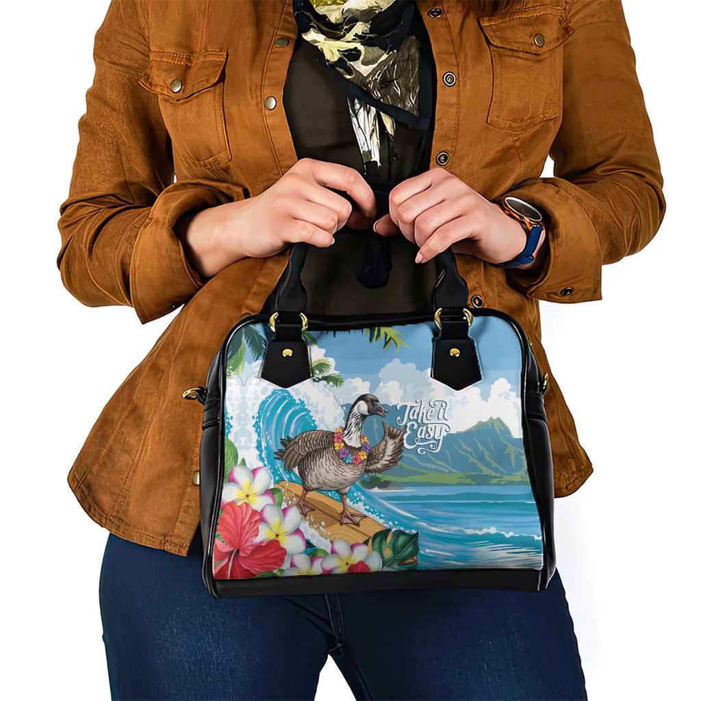 Aloha Hawaii Shaka Nene Goose Shoulder Handbag Surfing Take It Easy - Polynesian Pride