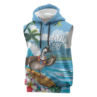Aloha Hawaii Shaka Nene Goose Sleeveless Hoodie Surfing Take It Easy - Polynesian Pride