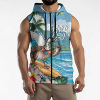 Aloha Hawaii Shaka Nene Goose Sleeveless Zip Hoodie Surfing Take It Easy LT14