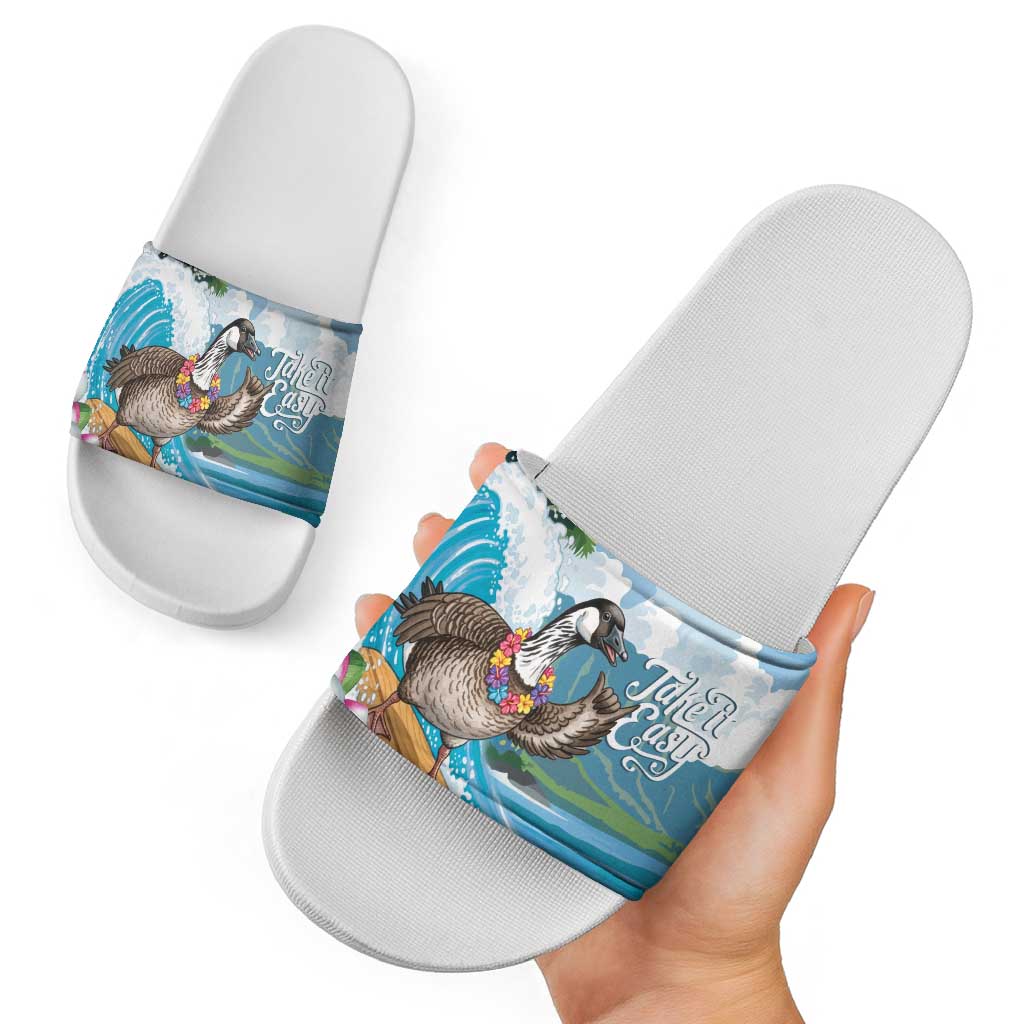Aloha Hawaii Shaka Nene Goose Slide Sandals Surfing Take It Easy - Polynesian Pride