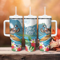 Aloha Hawaii Shaka Nene Goose Tumbler With Handle Surfing Take It Easy - Polynesian Pride