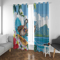 Aloha Hawaii Shaka Nene Goose Window Curtain Surfing Take It Easy - Polynesian Pride