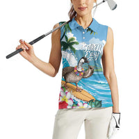 Aloha Hawaii Shaka Nene Goose Women Sleeveless Polo Shirt Surfing Take It Easy - Polynesian Pride