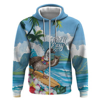 Aloha Hawaii Shaka Nene Goose Zip Hoodie Surfing Take It Easy - Polynesian Pride