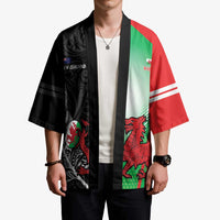 New Zealand and Wales Rugby Custom Kimono Aotearoa All Black Combine Welsh Dragon - Polynesian Pride