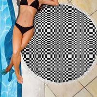 Black White Filipino Binakol Motifs Beach Blanket Mabuhay Philippines Festival Kusikus Pattern LT14 - Polynesian Pride
