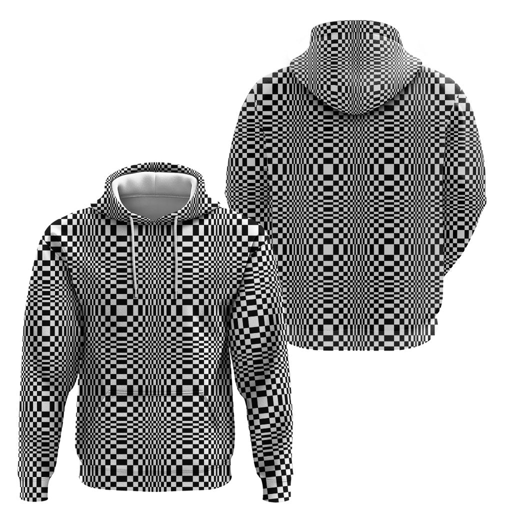 Black White Filipino Binakol Motifs Hoodie Mabuhay Philippines Festival Kusikus Pattern LT14 - Polynesian Pride