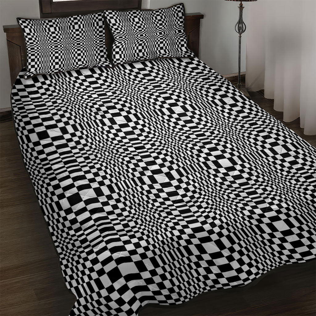 Black White Filipino Binakol Motifs Quilt Bed Set Mabuhay Philippines Festival Kusikus Pattern LT14 Black - Polynesian Pride
