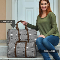 Black White Filipino Binakol Motifs Travel Bag Mabuhay Philippines Festival Kusikus Pattern LT14 - Polynesian Pride