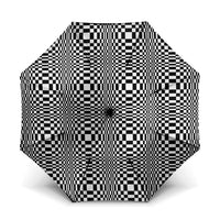 Black White Filipino Binakol Motifs Umbrella Mabuhay Philippines Festival Kusikus Pattern LT14 One Size Folded 11.42 inch Opened Diameter 37.4 inch Black - Polynesian Pride
