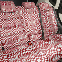 Red White Filipino Binakol Motifs Back Car Seat Cover Mabuhay Philippines Festival Kusikus Pattern LT14 - Polynesian Pride