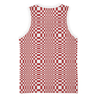 Red White Filipino Binakol Motifs Basketball Jersey Mabuhay Philippines Festival Kusikus Pattern LT14 - Polynesian Pride