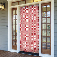 Red White Filipino Binakol Motifs Door Cover Mabuhay Philippines Festival Kusikus Pattern LT14 - Polynesian Pride