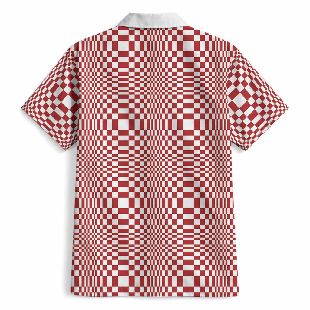 Red White Filipino Binakol Motifs Hawaiian Shirt Mabuhay Philippines Festival Kusikus Pattern LT14 - Polynesian Pride