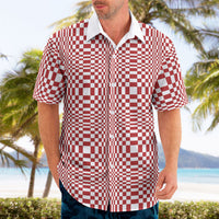 Red White Filipino Binakol Motifs Hawaiian Shirt Mabuhay Philippines Festival Kusikus Pattern LT14 - Polynesian Pride