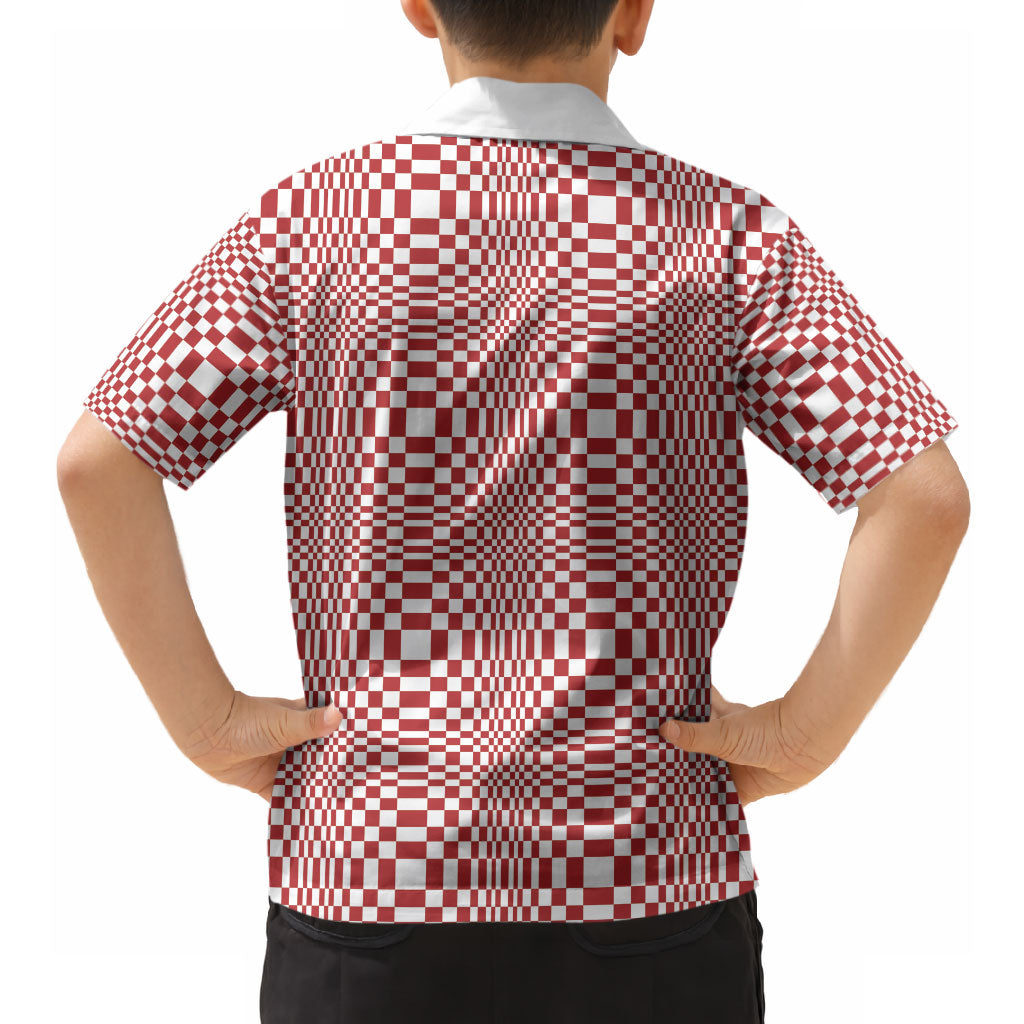 Red White Filipino Binakol Motifs Hawaiian Shirt Mabuhay Philippines Festival Kusikus Pattern LT14 - Polynesian Pride