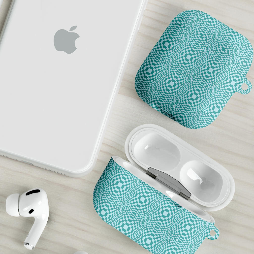 Cyan Filipino Binakol Motifs AirPods Case Mabuhay Philippines Festival Kusikus Pattern LT14 - Polynesian Pride