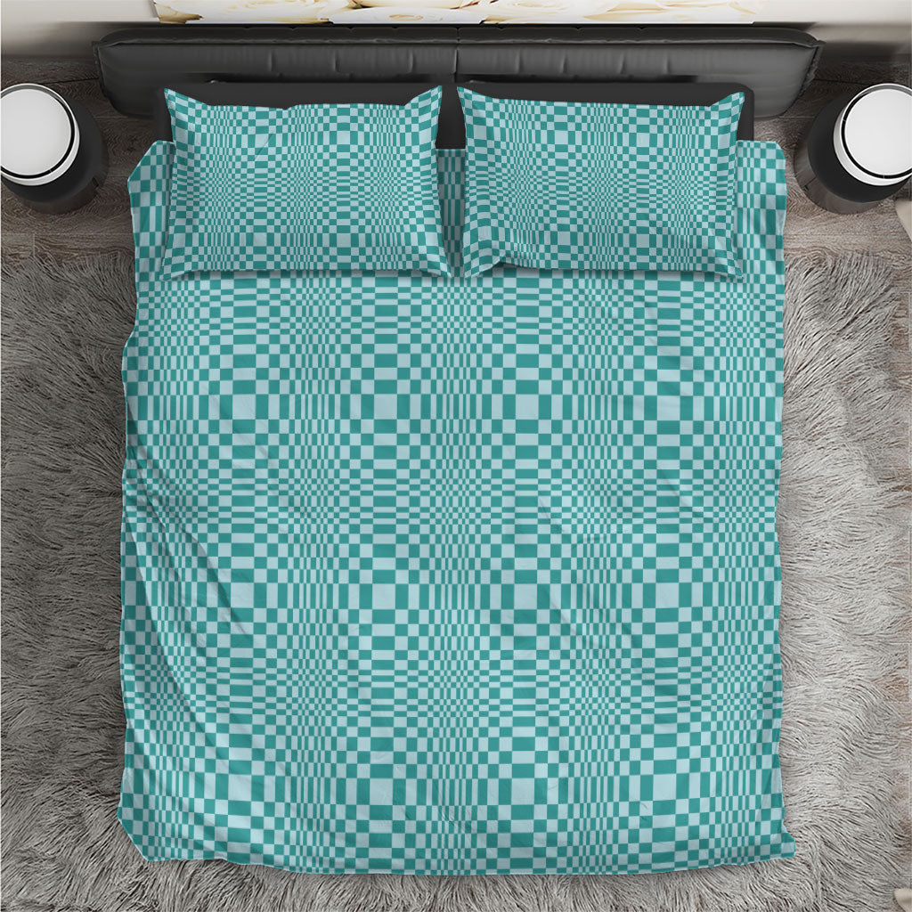 Cyan Filipino Binakol Motifs Bedding Set Mabuhay Philippines Festival Kusikus Pattern LT14 Cyan - Polynesian Pride