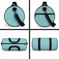 Cyan Filipino Binakol Motifs Duffle Bag Mabuhay Philippines Festival Kusikus Pattern