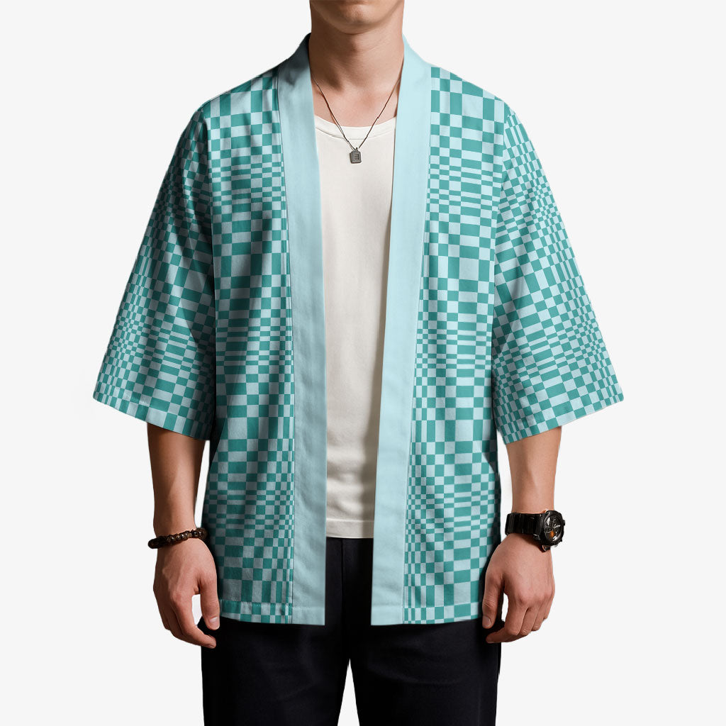 Cyan Filipino Binakol Motifs Kimono Mabuhay Philippines Festival Kusikus Pattern LT14 - Polynesian Pride