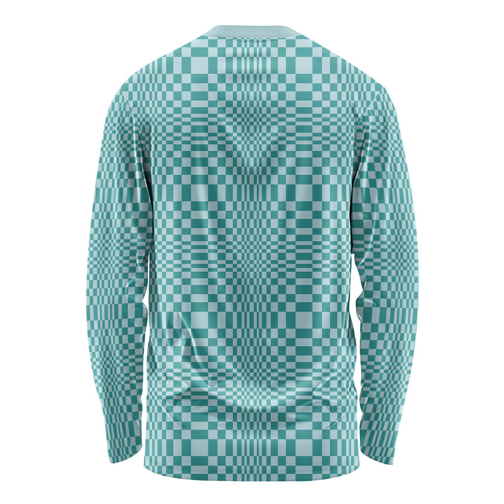 Cyan Filipino Binakol Motifs Long Sleeve Shirt Mabuhay Philippines Festival Kusikus Pattern LT14 - Polynesian Pride