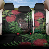 Meri Kirihimete New Zealand Back Car Seat Cover Piwakawaka Koru Fern Mix Pohutukawa LT14 One Size Black - Polynesian Pride