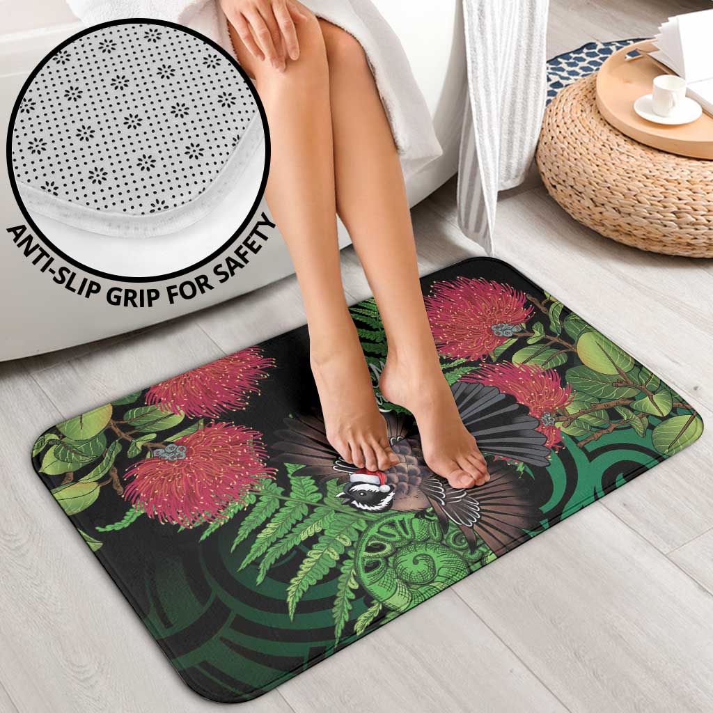 Meri Kirihimete New Zealand Bathroom Set Piwakawaka Koru Fern Mix Pohutukawa - Polynesian Pride