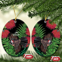 Meri Kirihimete New Zealand Ceramic Ornament Piwakawaka Koru Fern Mix Pohutukawa - Polynesian Pride