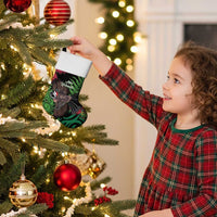 Meri Kirihimete New Zealand Christmas Stocking Piwakawaka Koru Fern Mix Pohutukawa - Polynesian Pride